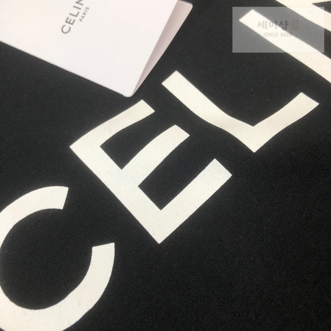 C E L I N E 셀린느 로고 루즈 티셔츠 블랙 의류 5번 이미지