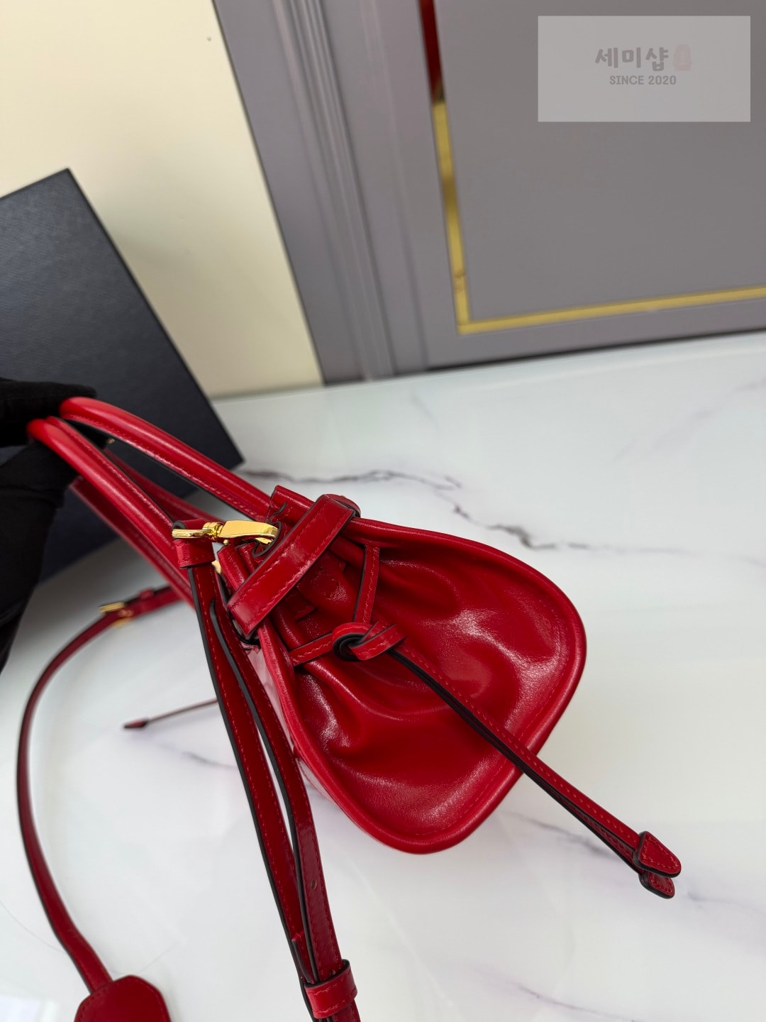 프라다 프라다 보니 미니 탑 핸들 로쏘 레드 Bag 3번 이미지