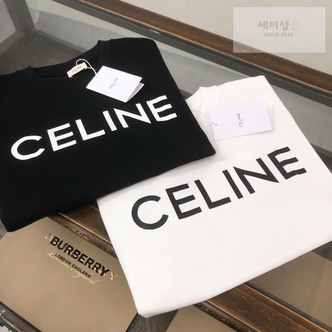 C E L I N E 셀린느 로고 루즈 티셔츠 블랙 의류 1번 이미지