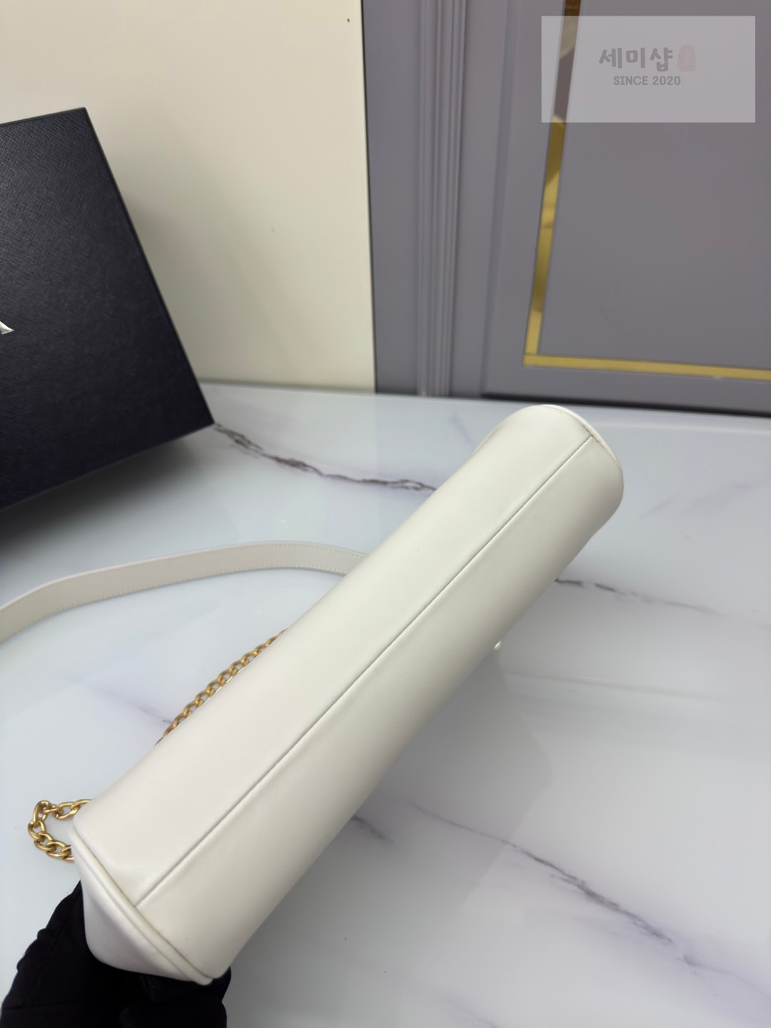 프라다 프라다 스몰 가죽 숄더백 블랙 Bag 5번 이미지