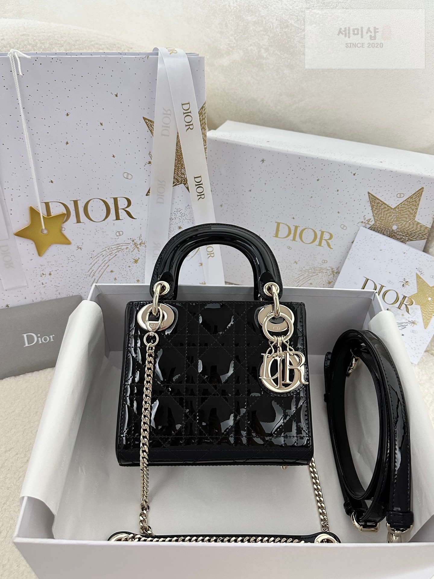 D I O R 디올 페이던트 미니 레이디백 블랙 Bag 1번 이미지