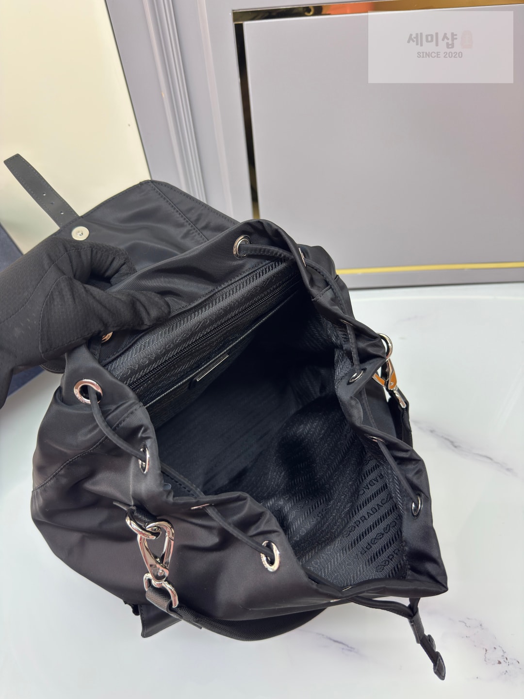 프라다 프라다 리나일론 백팩 네로(블랙) Bag 8번 이미지