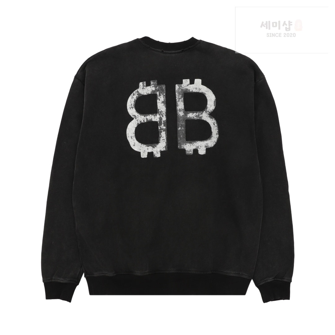 발렌시아가 발렌시아가 BB 로고 스웨트 블랙 의류 2번 이미지