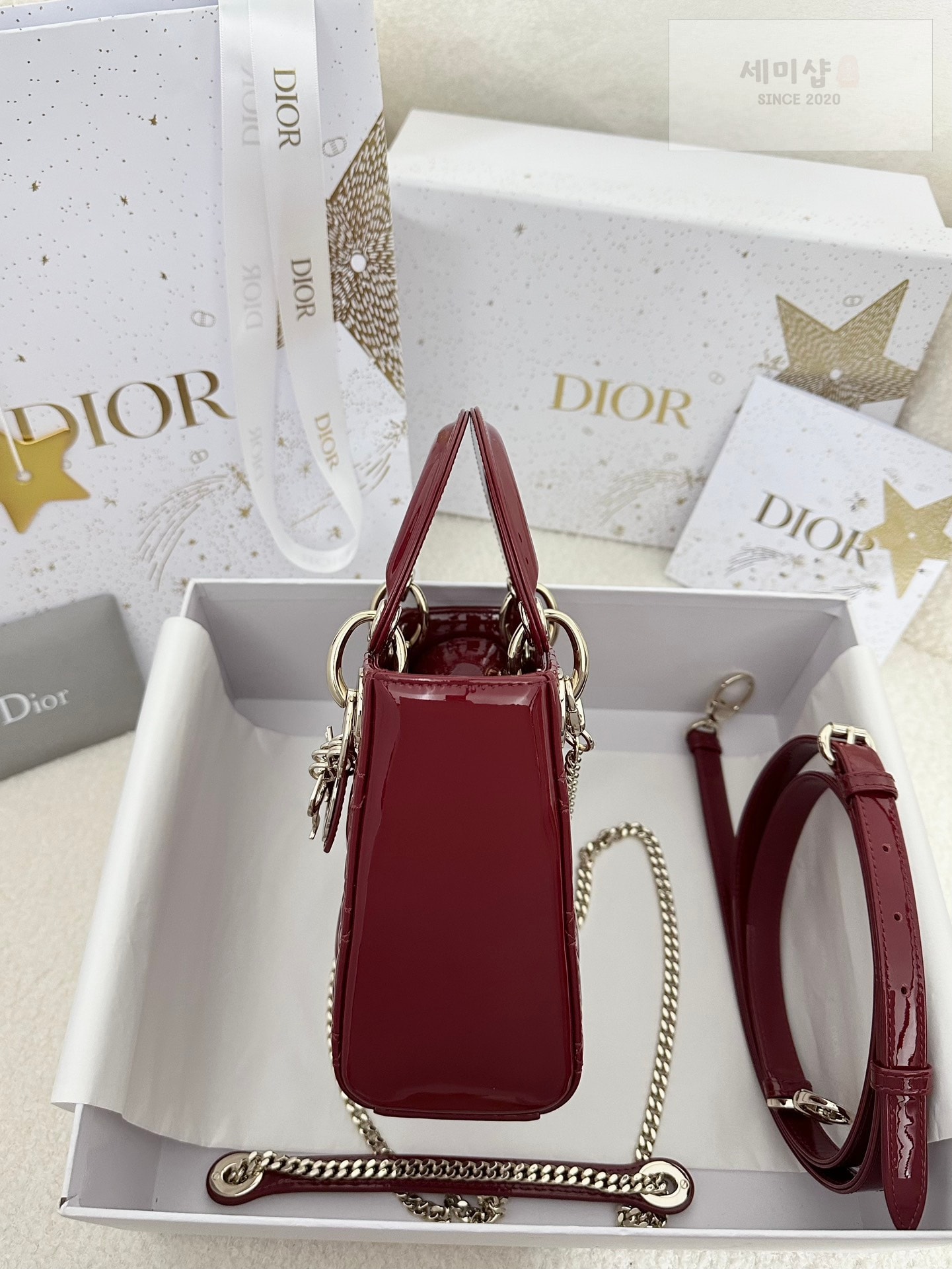 D I O R 디올 페이던트 미니 레이디백 체리 레드 Bag 3번 이미지