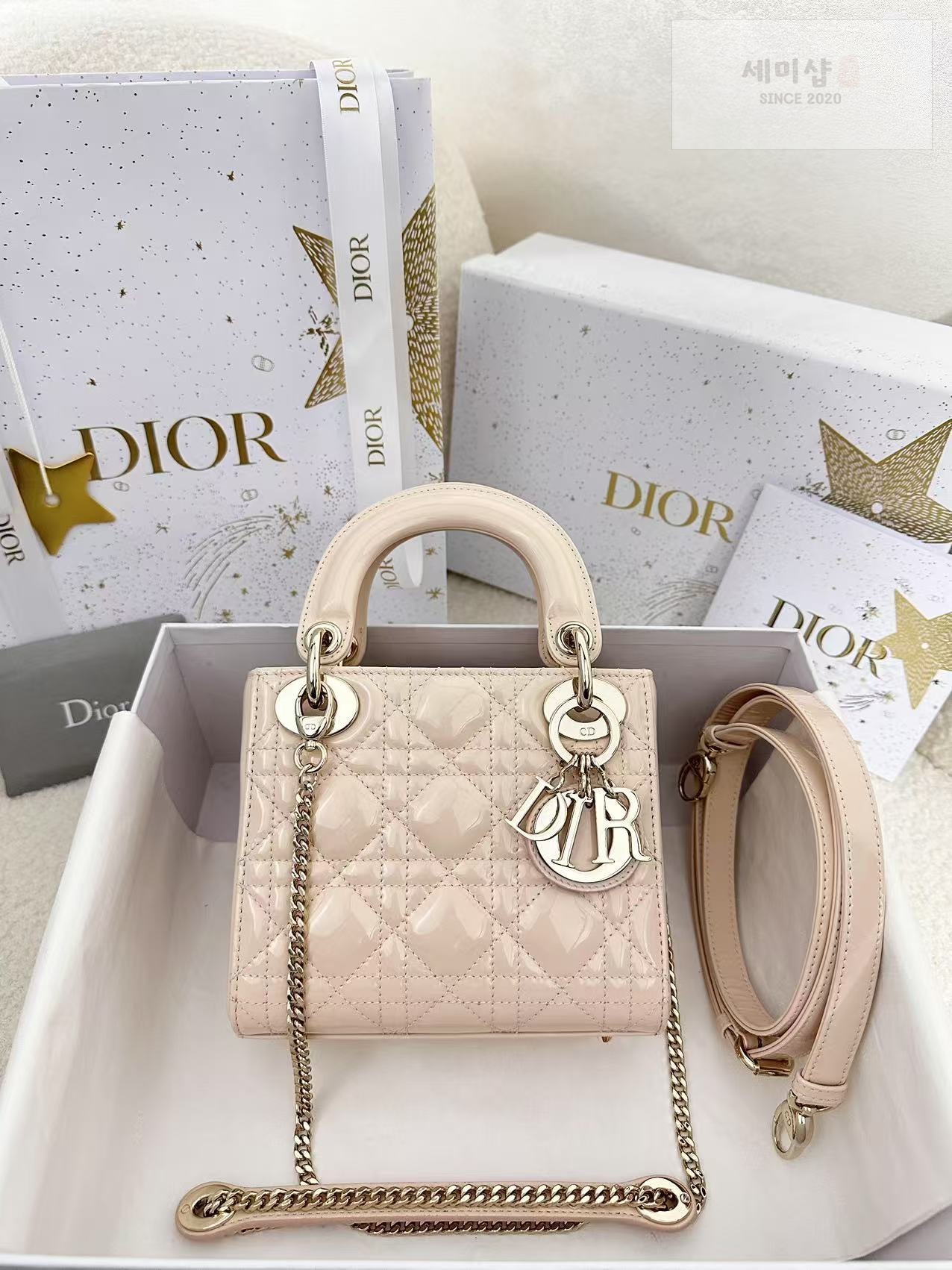 D I O R 디올 페이던트 미니 레이디백 파우더 베이지 Bag 1번 이미지