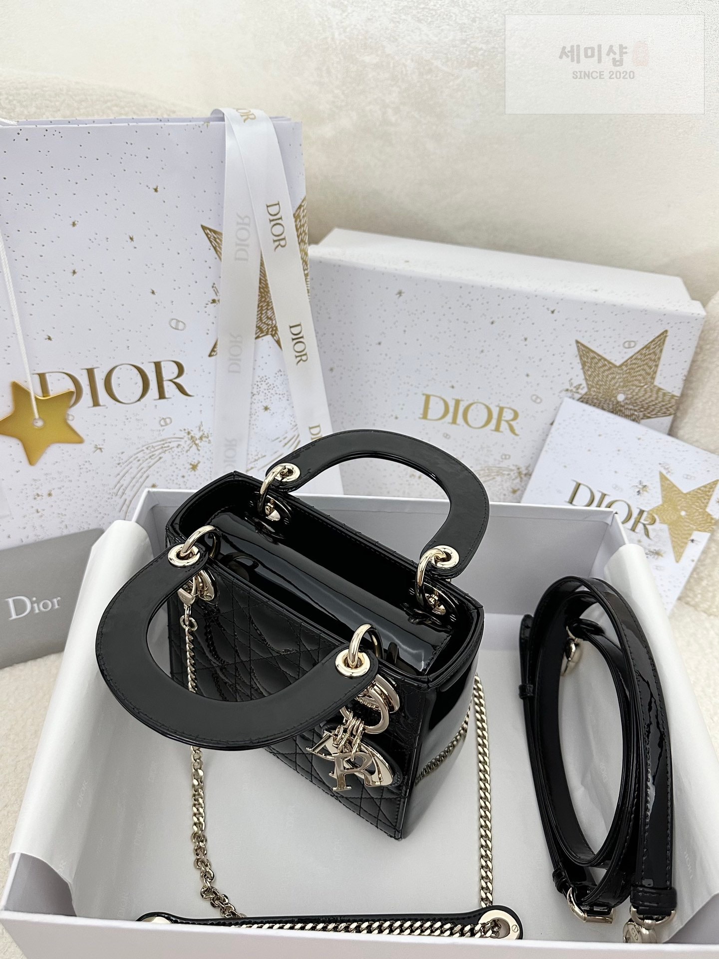 D I O R 디올 페이던트 미니 레이디백 블랙 Bag 8번 이미지