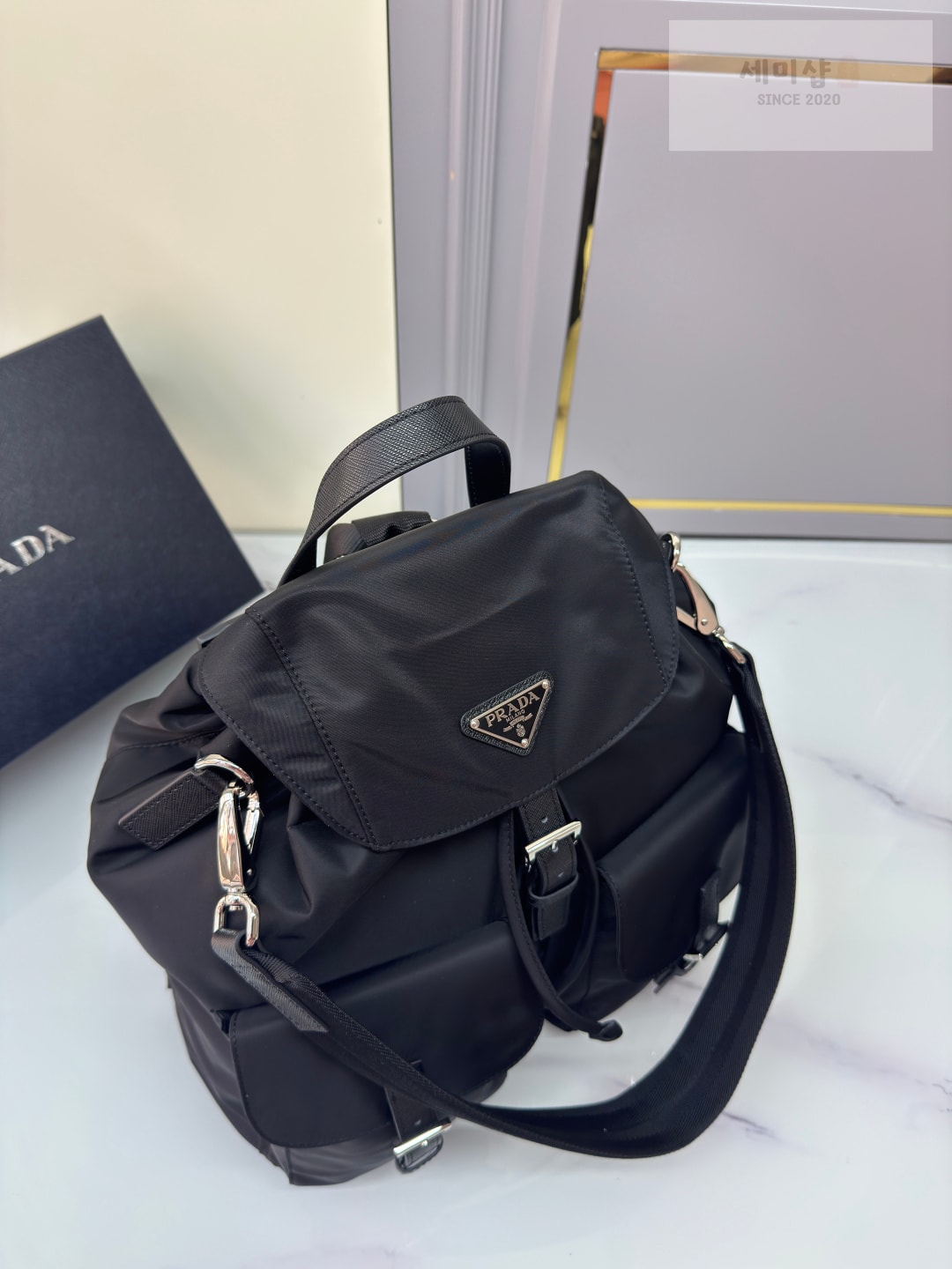프라다 프라다 리나일론 백팩 네로(블랙) Bag 6번 이미지