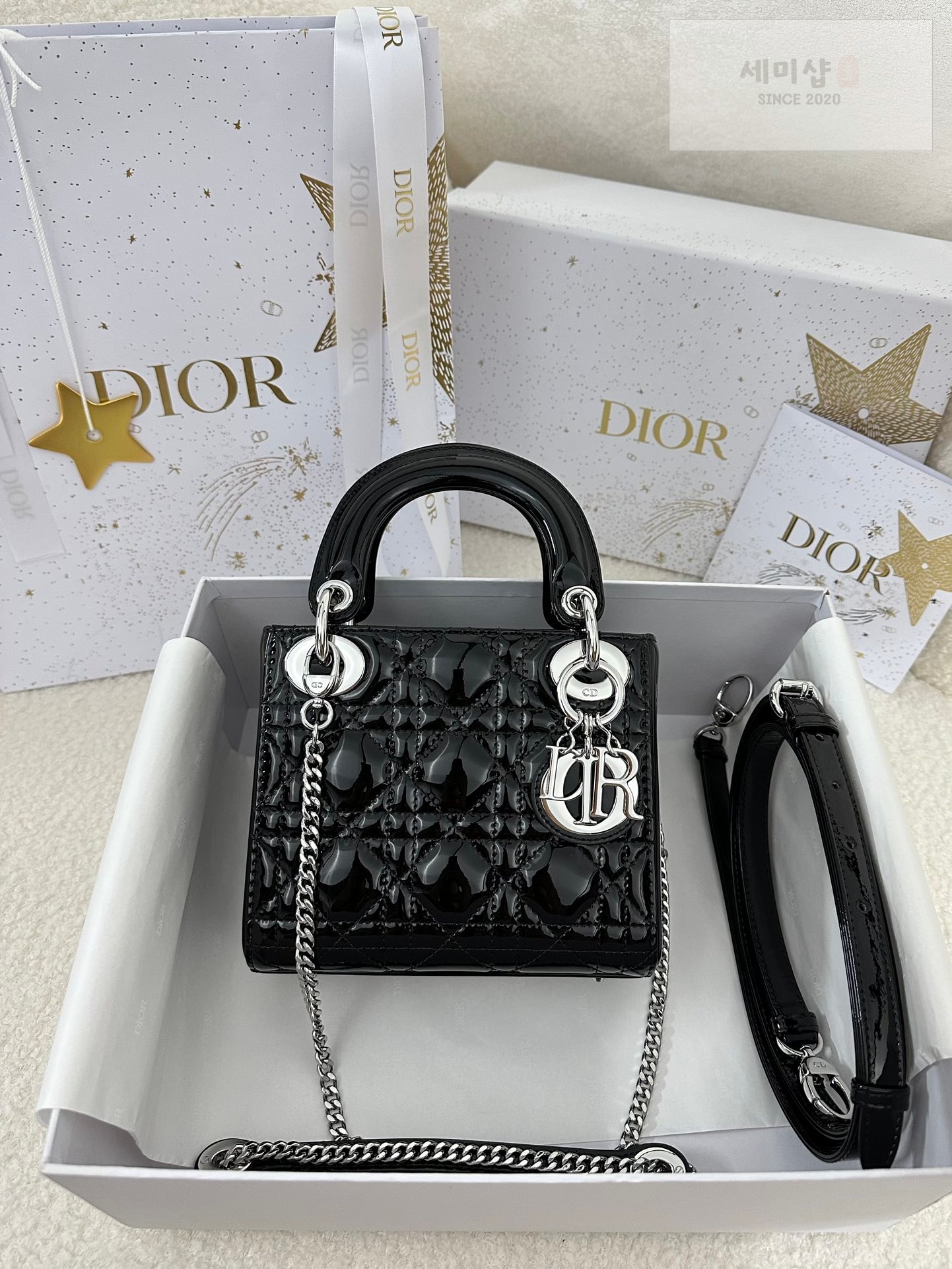 D I O R 디올 페이던트 미니 레이디백 블랙 Bag 1번 이미지