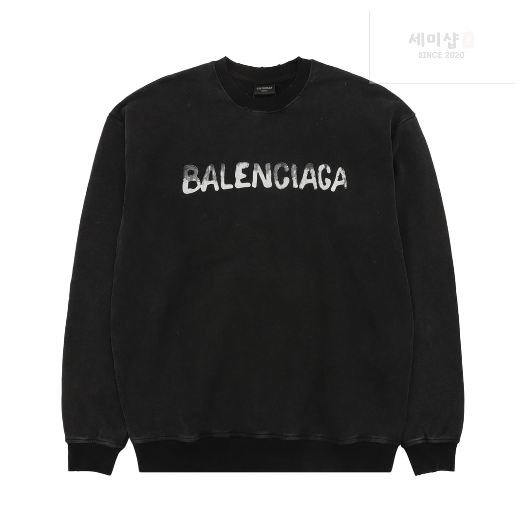 발렌시아가 발렌시아가 BB 로고 스웨트 블랙 의류 1번 이미지