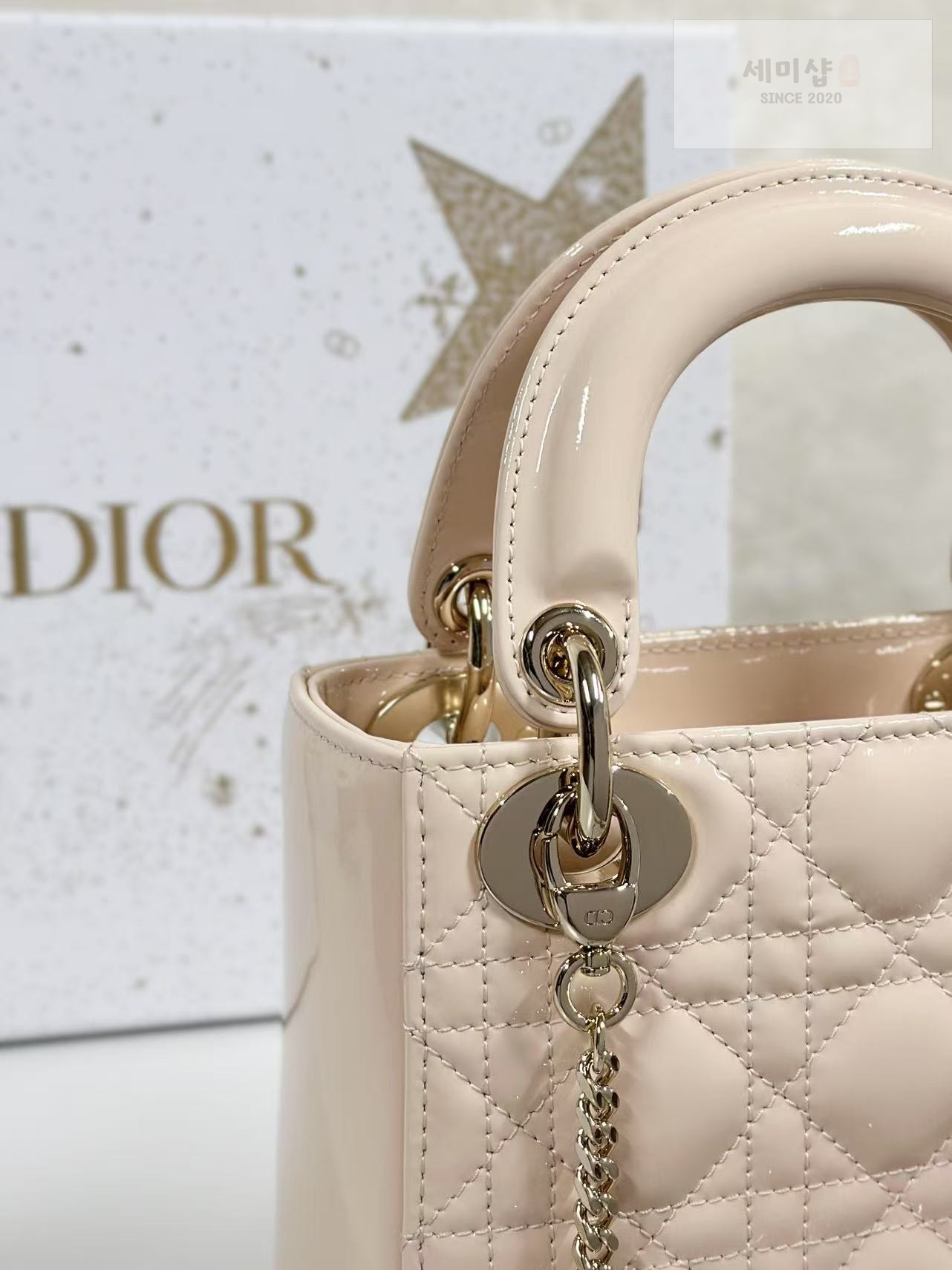 D I O R 디올 페이던트 미니 레이디백 파우더 베이지 Bag 3번 이미지