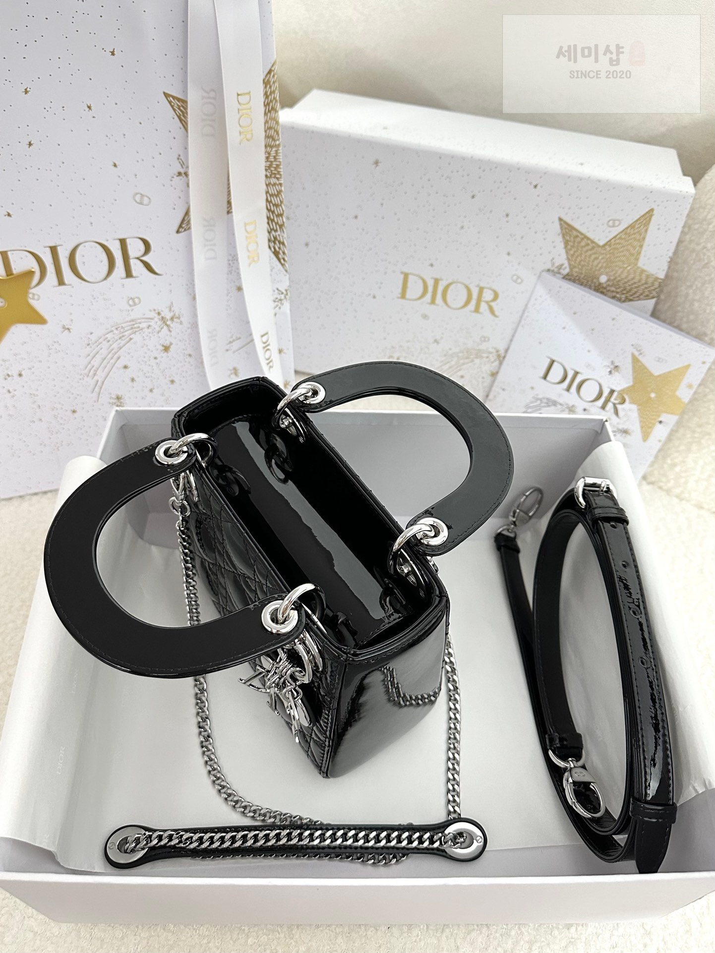 D I O R 디올 페이던트 미니 레이디백 블랙 Bag 8번 이미지