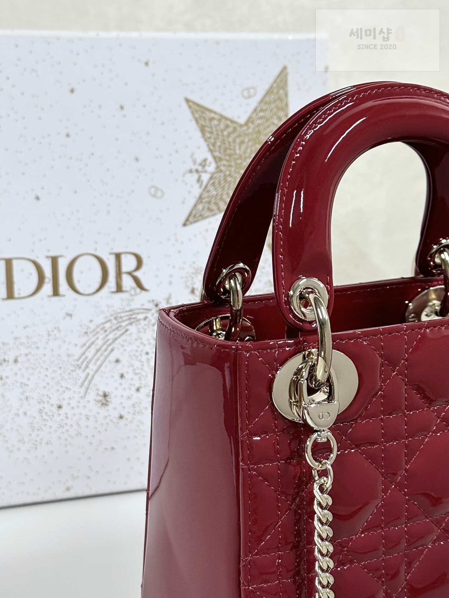 D I O R 디올 페이던트 미니 레이디백 체리 레드 Bag 5번 이미지