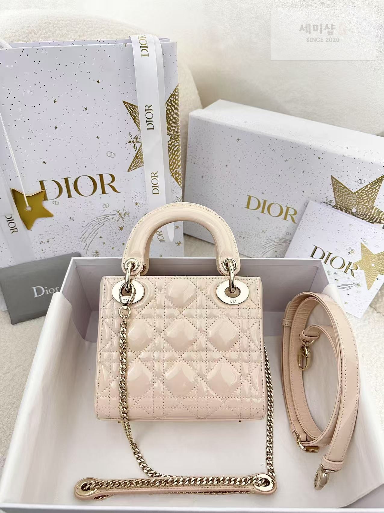 D I O R 디올 페이던트 미니 레이디백 파우더 베이지 Bag 2번 이미지