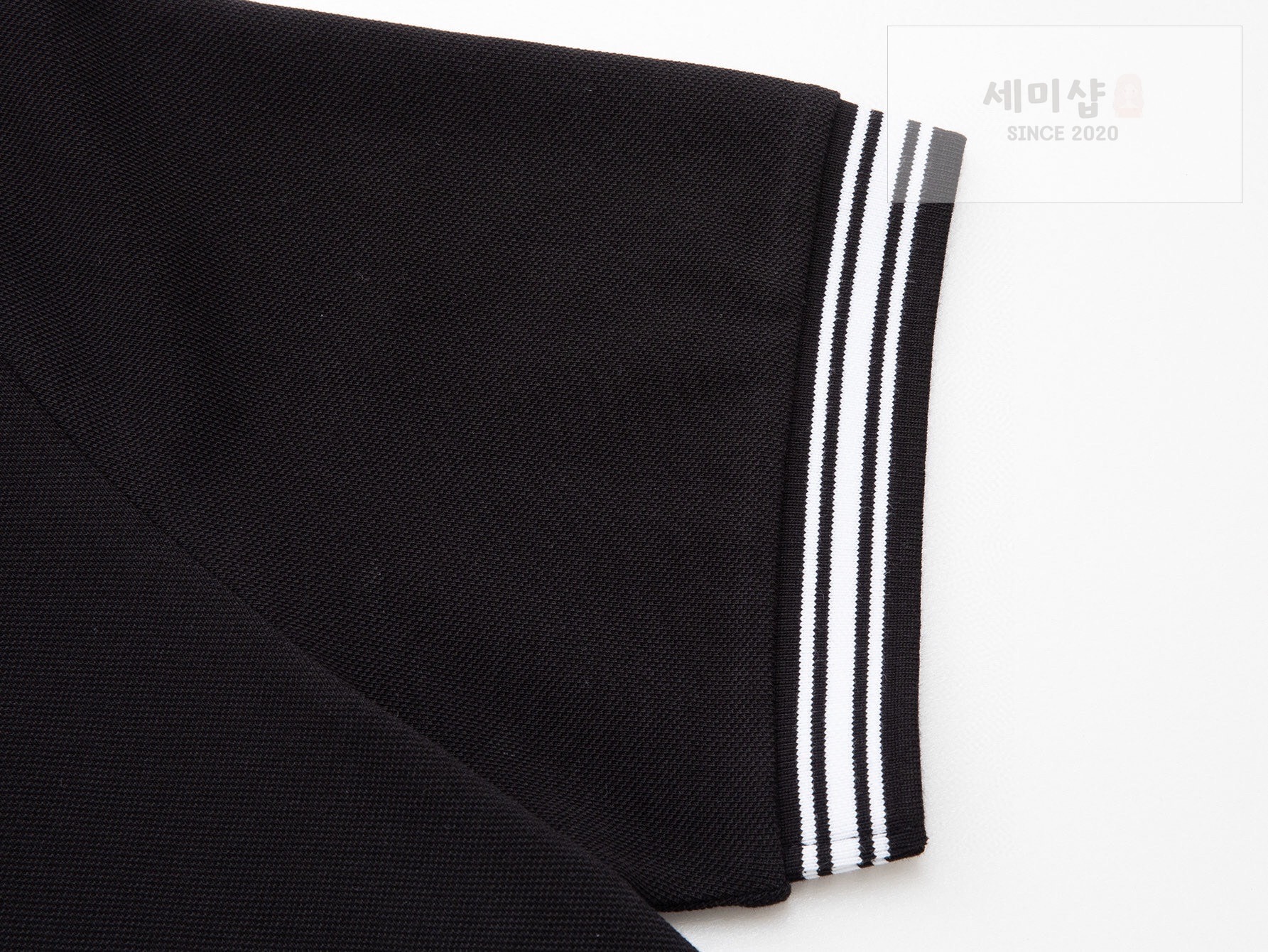 몽클레어 몽클레어 스크립트 로고 피케 셔츠 블랙 의류 6번 이미지