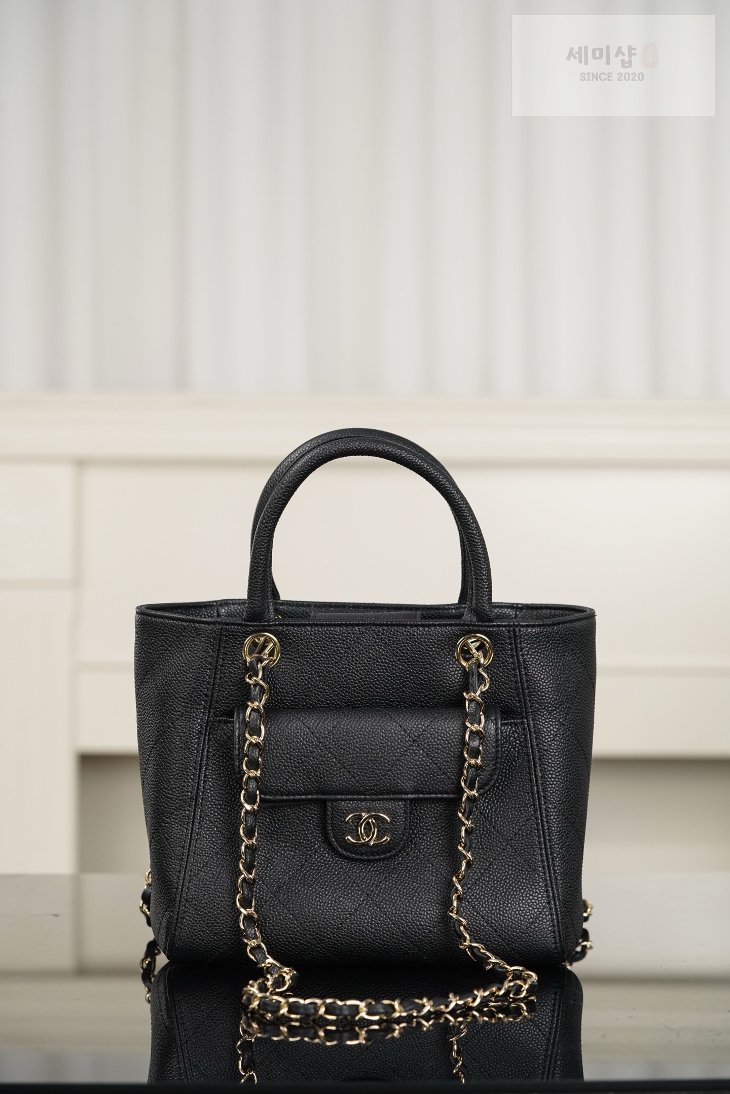 샤넬 샤넬 26P 스몰 쇼핑백 블랙 Bag 1번 이미지