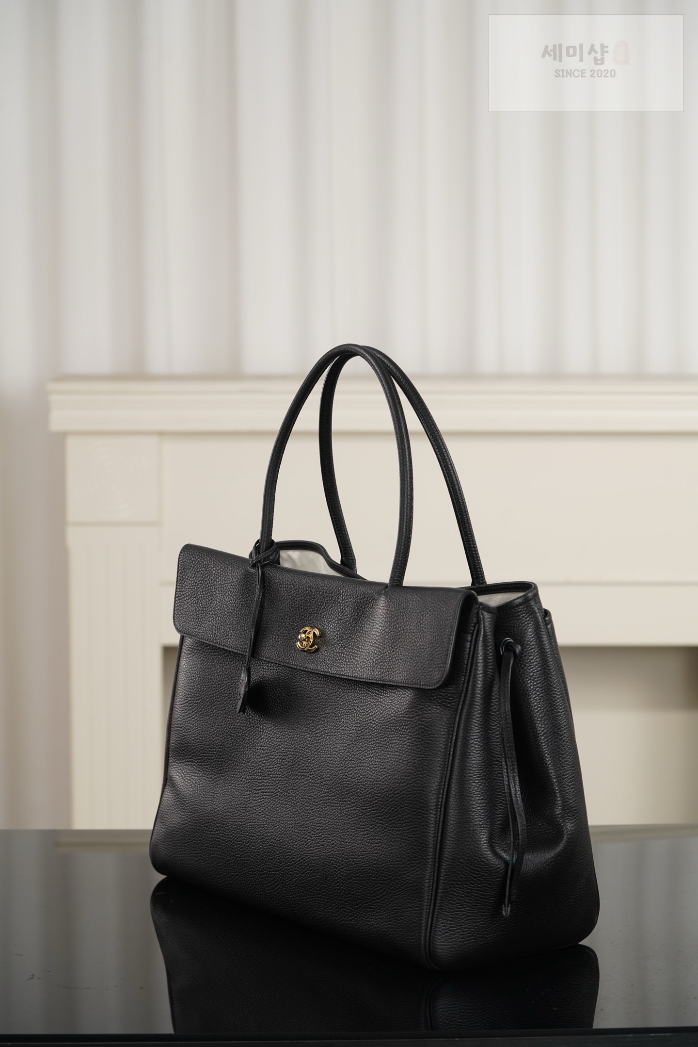샤넬 샤넬 라지 쇼핑백 블랙 Bag 3번 이미지