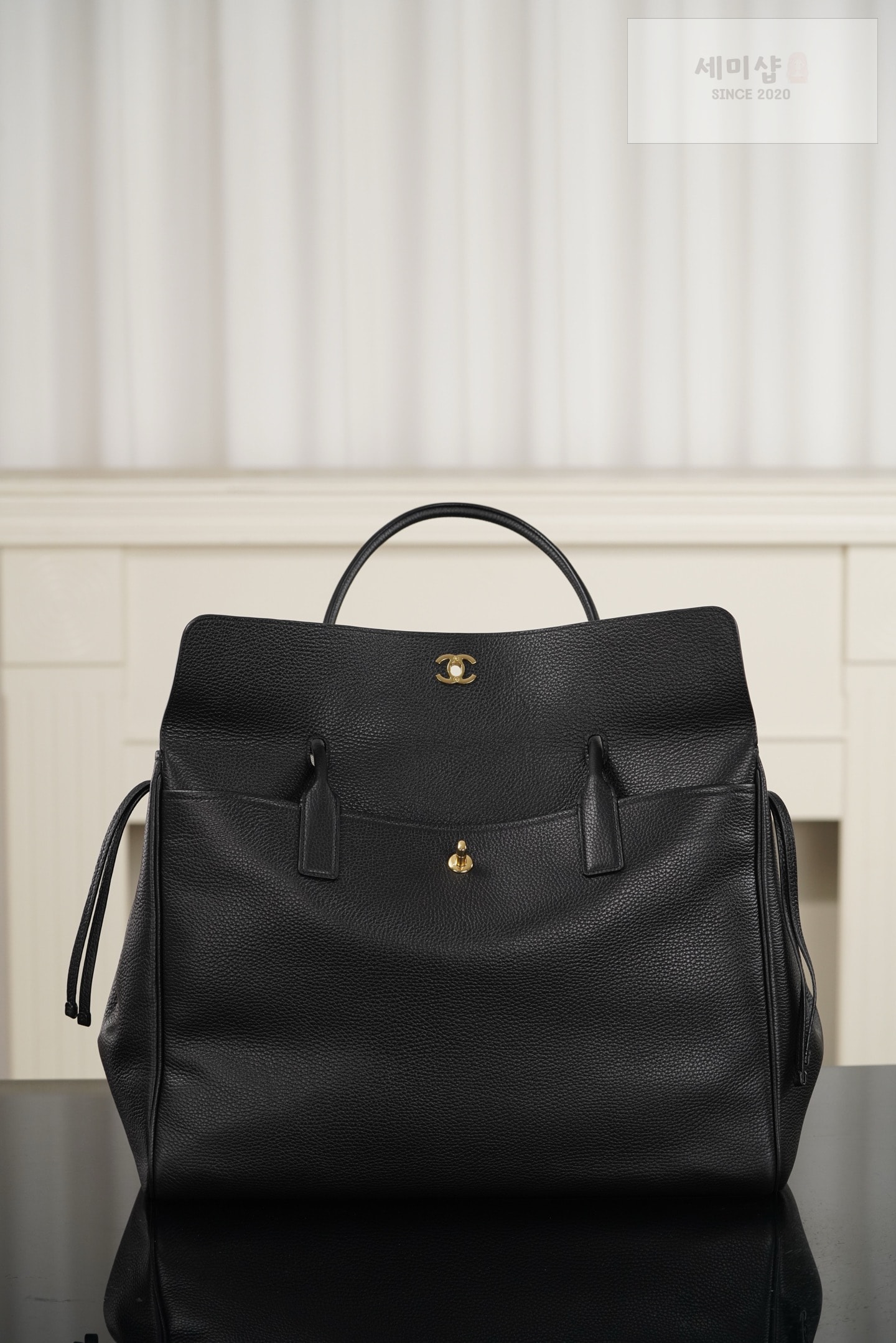 샤넬 샤넬 라지 쇼핑백 블랙 Bag 9번 이미지